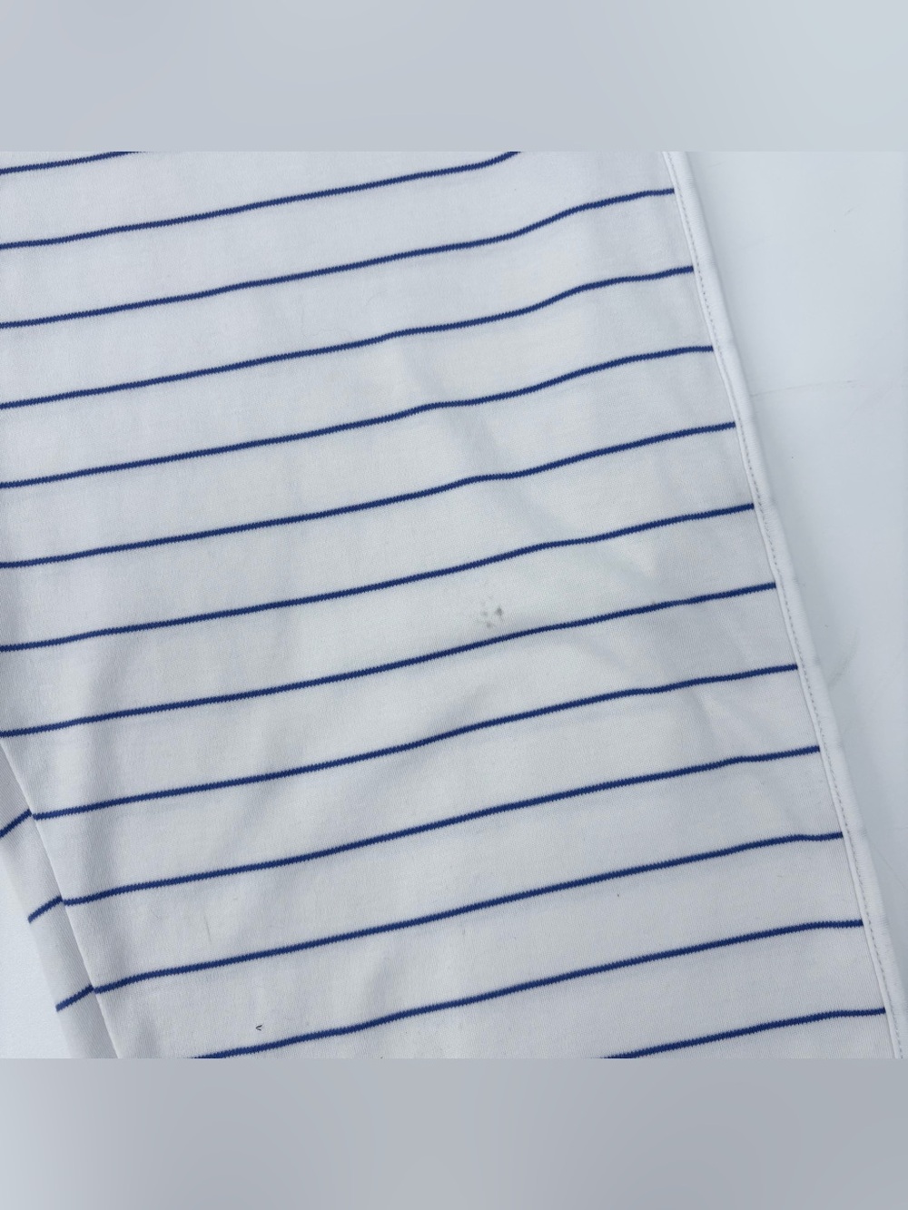 Lake White Blue Striped Short Sleeve Top & Cropped Pants PJ Set - Picture 9 of 14